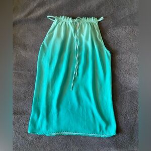 New York & Company Turquoise Tank Top Blouse